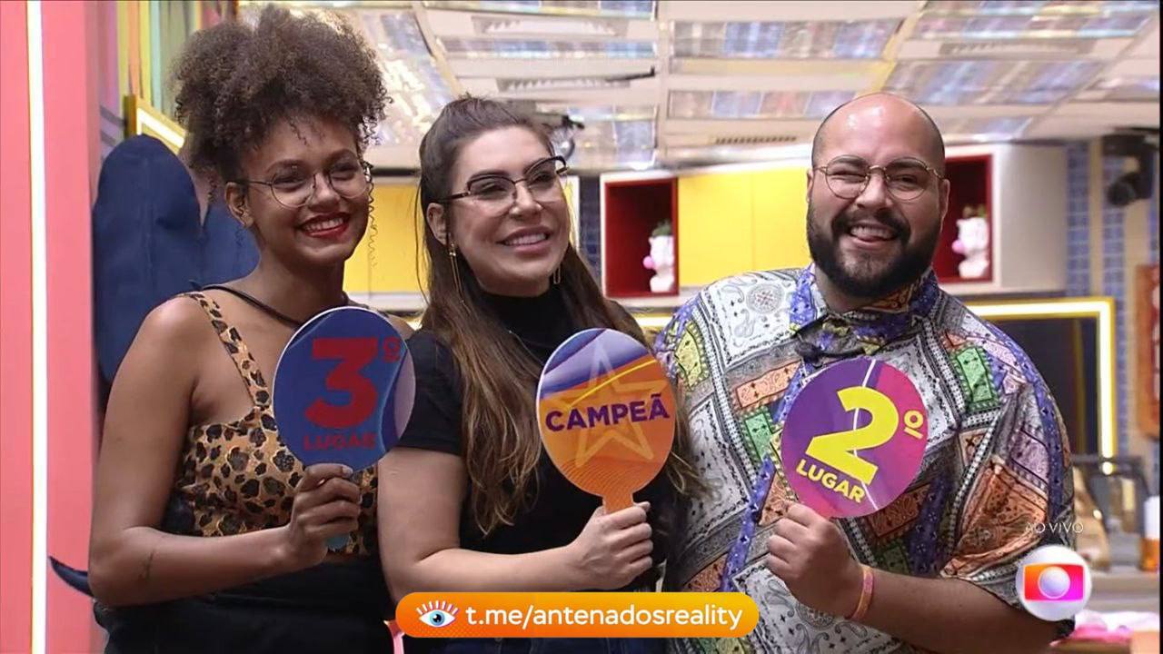 BBB22: Pódio dos emparedados, Natália, Naiara e Luciano