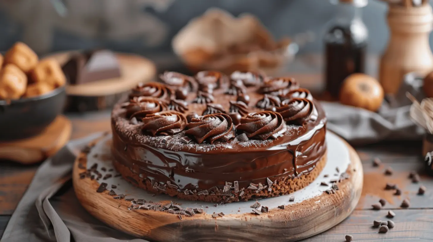 Bolo de cenoura com cobertura de chocolate