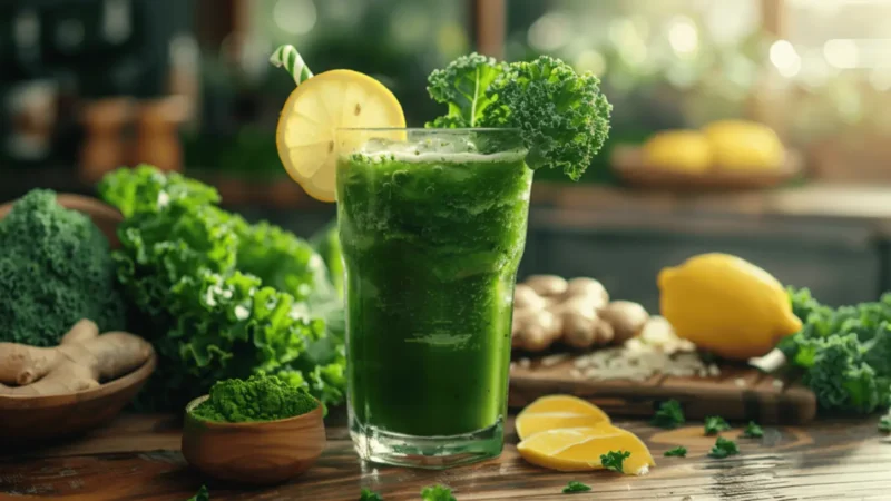 Suco de Limão com Gengibre e Couve: Refrescante e Nutritivo para o Dia a Dia