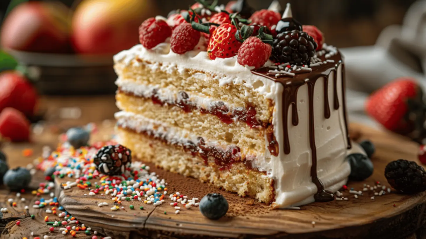 Decoração de bolo de leite Ninho com granulado