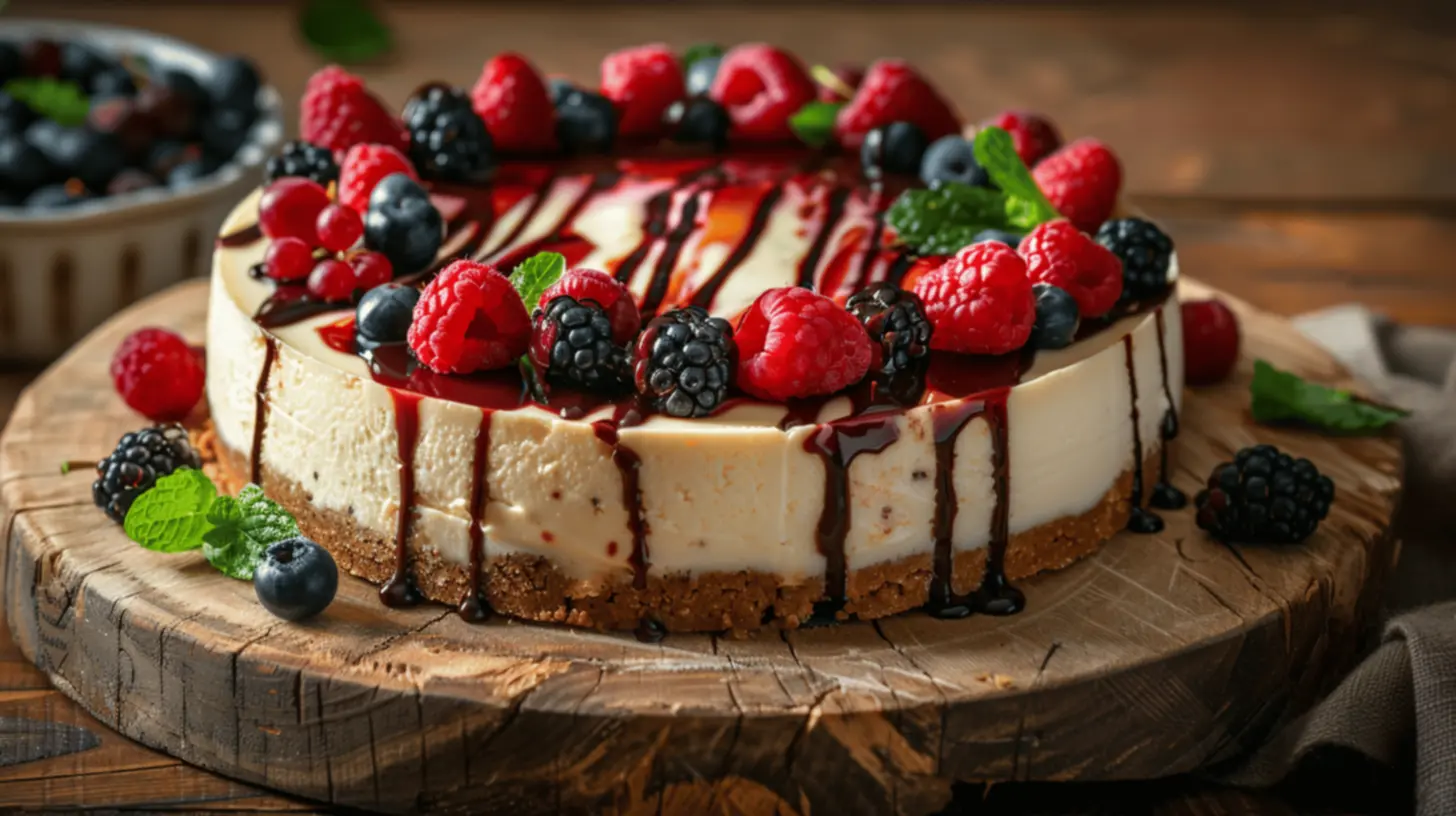 Cheesecake cremoso assado