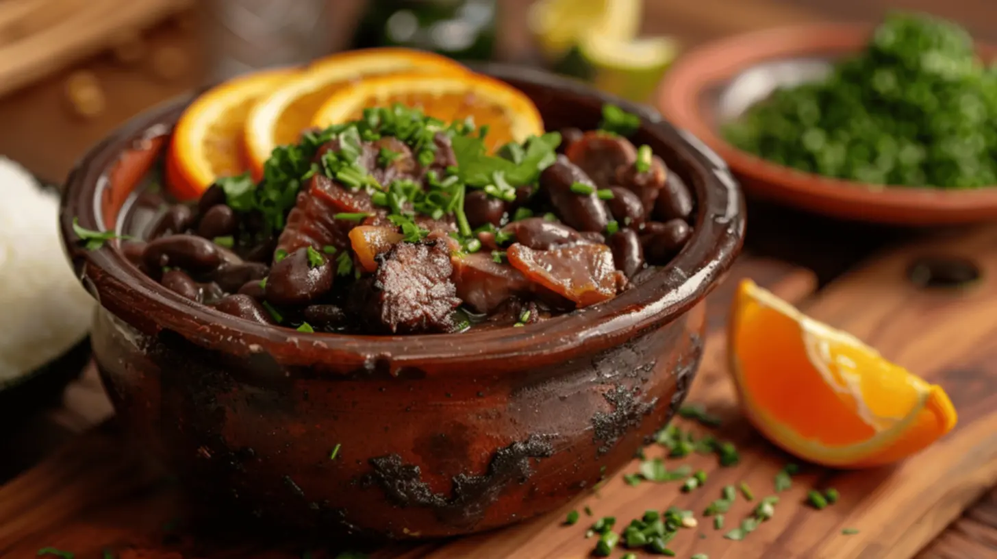 Preparando a feijoada
