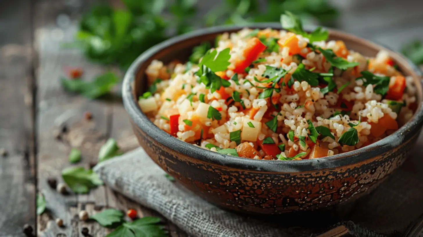 Cuscuz com legumes frescos