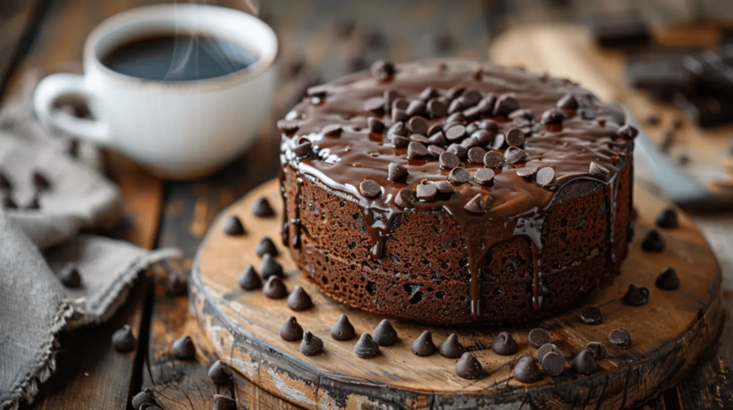 Preparação do bolo de chocolate de liquidificador
