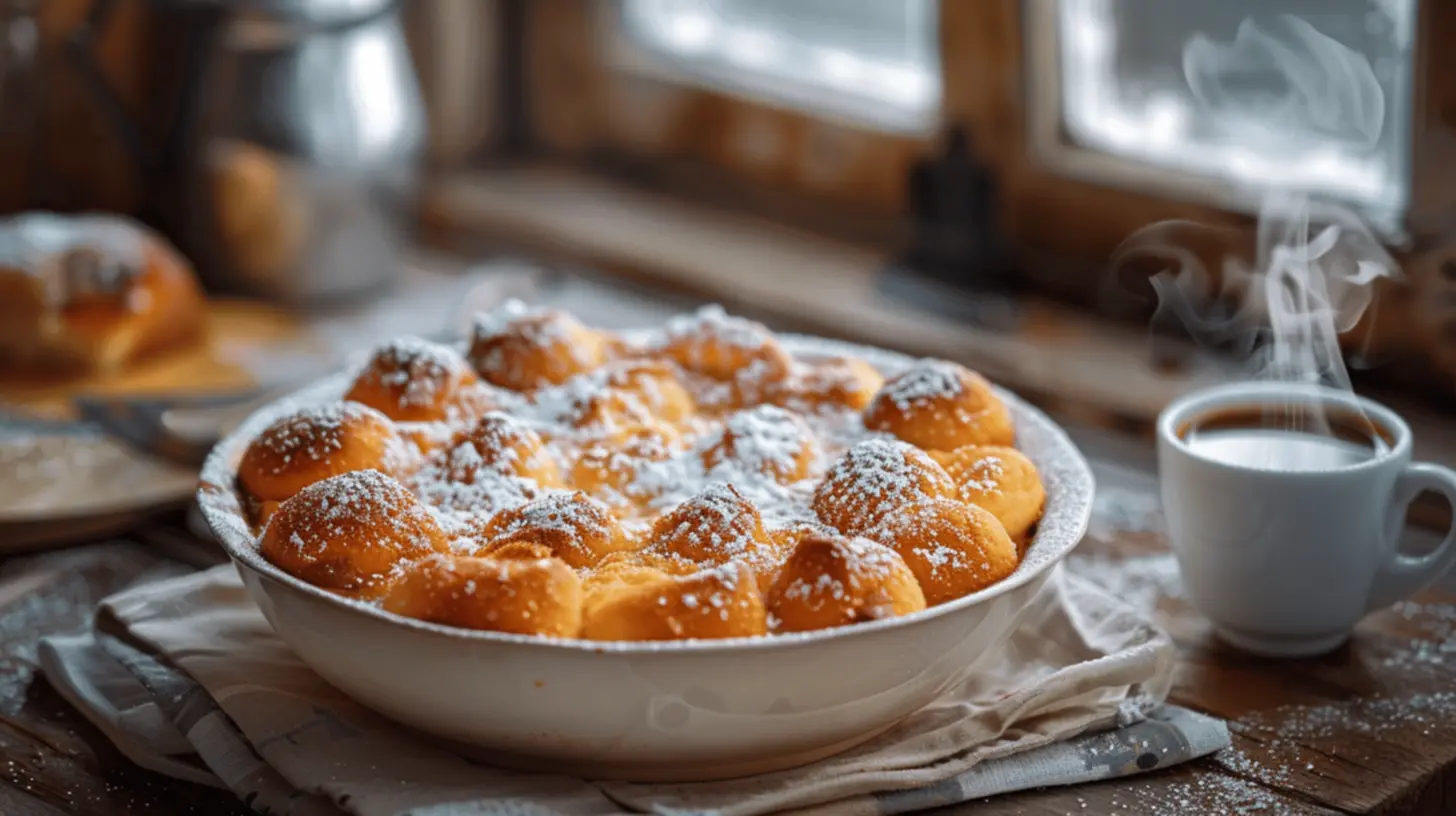Bolo de chuva com canela