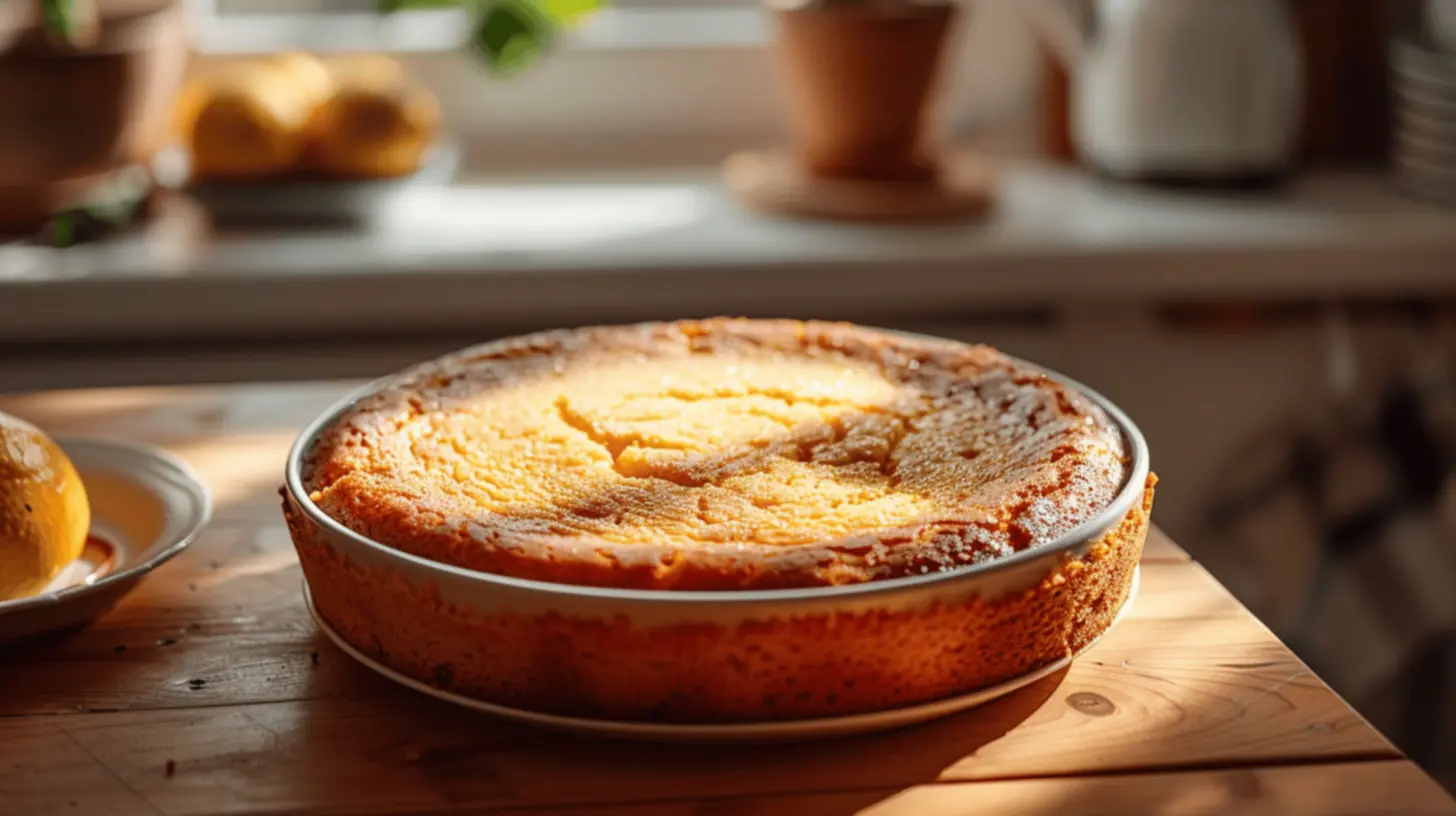 Bolo de Fubá cremoso de perto