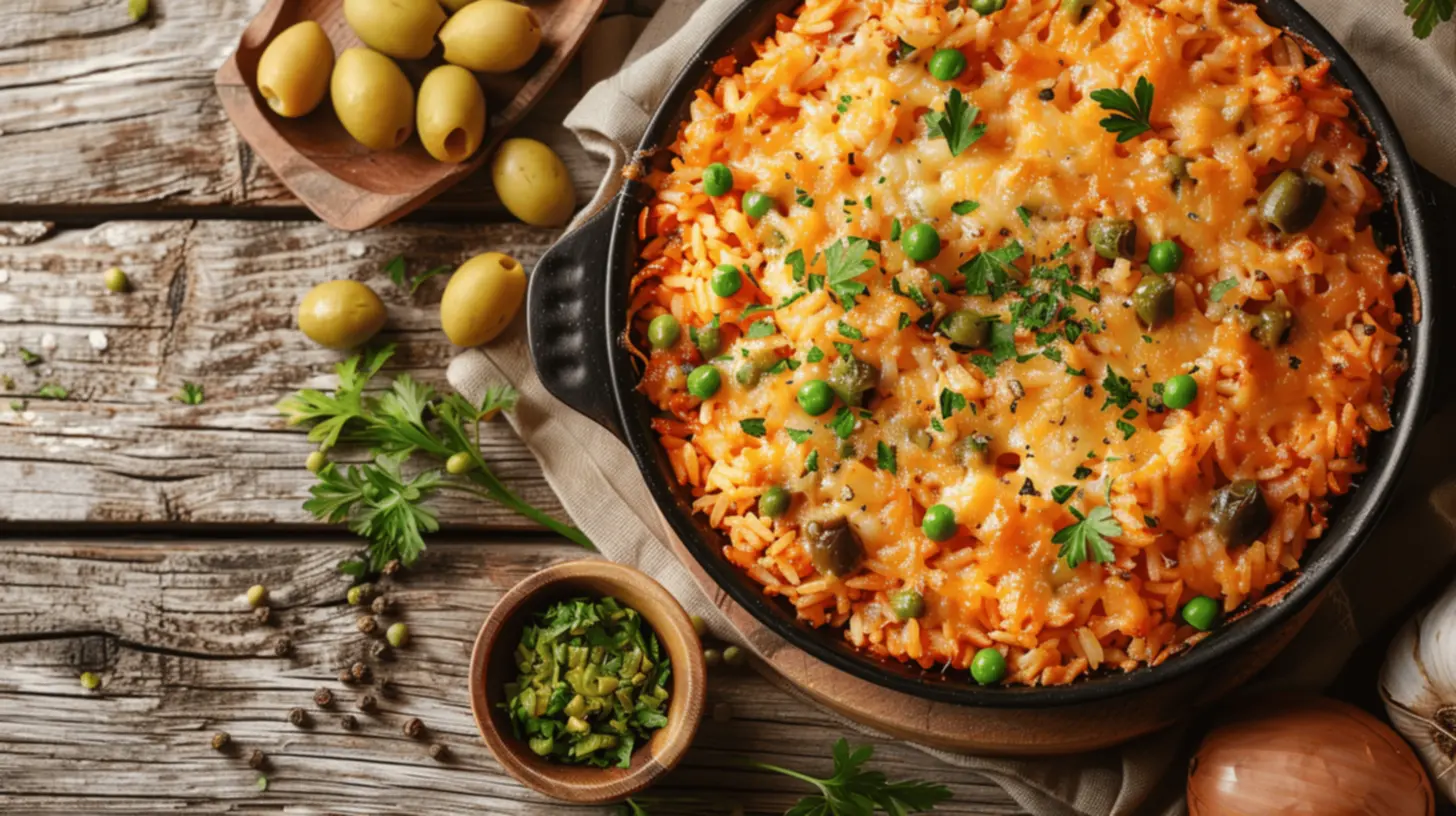 Arroz ao forno crocante e saboroso