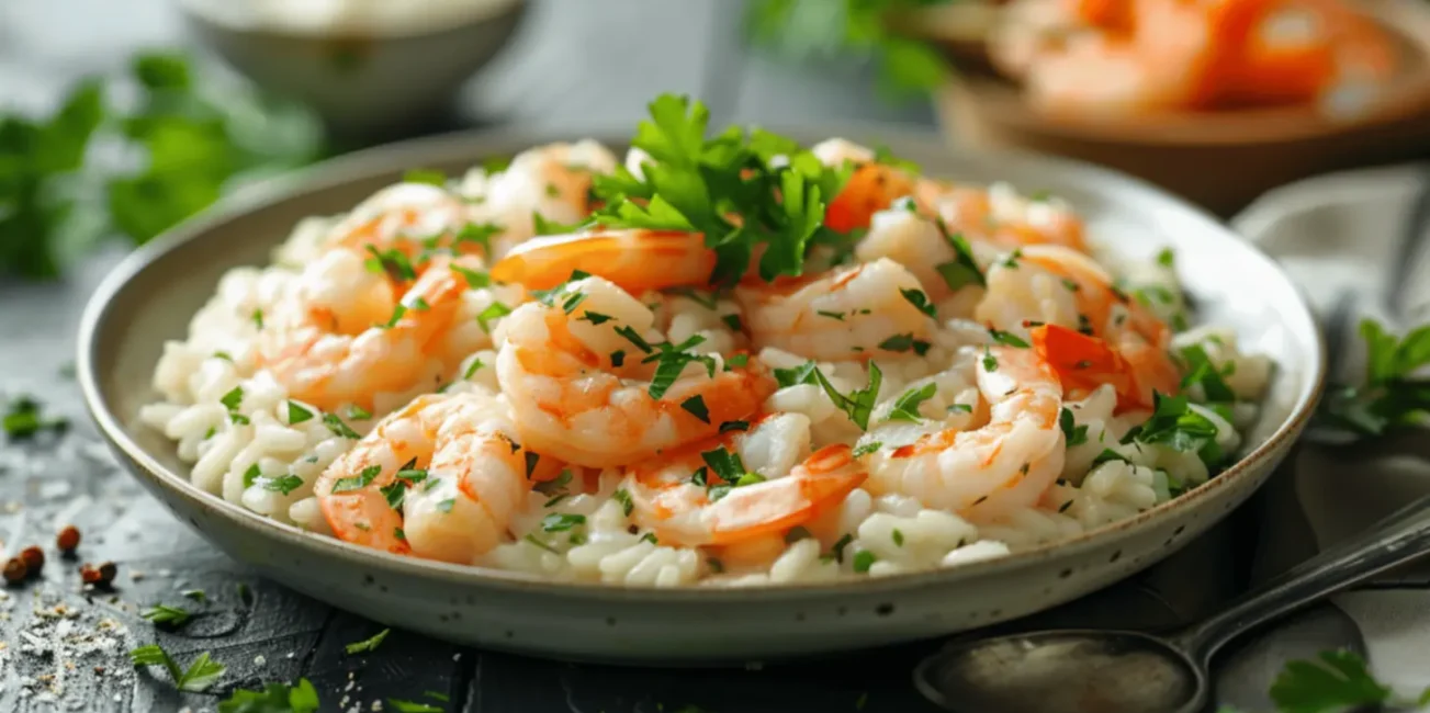 Receita de Camarão Risoto: Sabor Cremoso e Prato ideal para Jantares Especiais