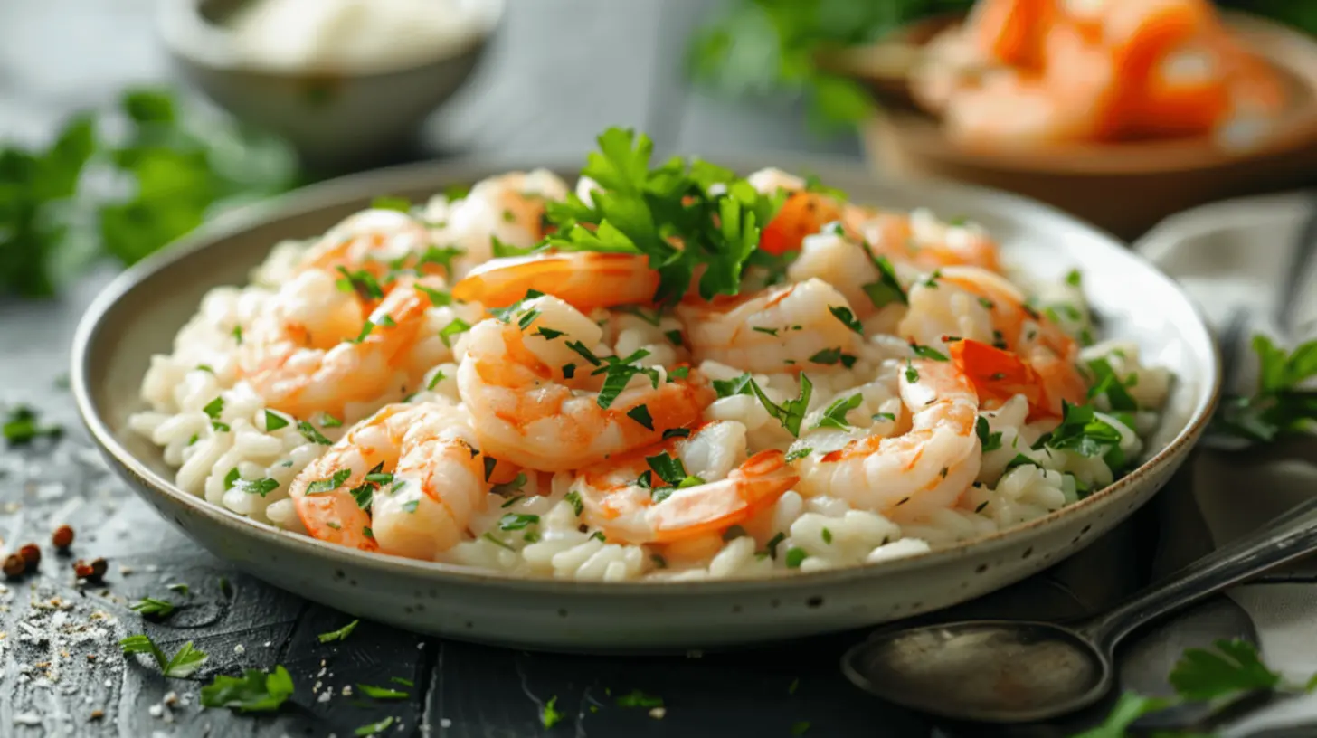 Receita de Camarão Risoto: Sabor Cremoso e Prato ideal para Jantares Especiais