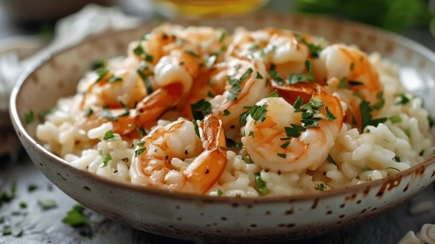 Prato de Risoto de camarão