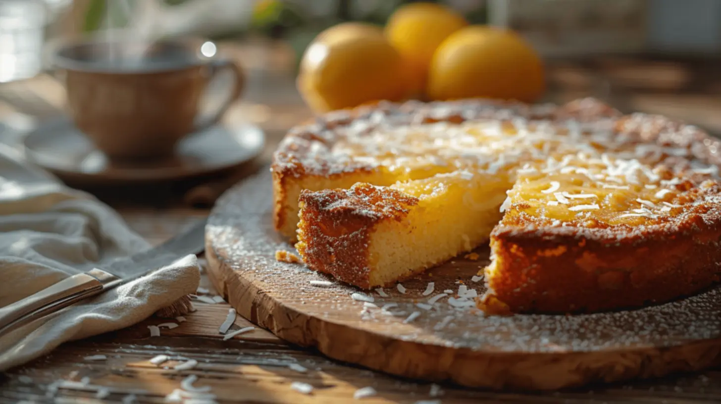 Bolo de Aipim perfeito pronto para servir