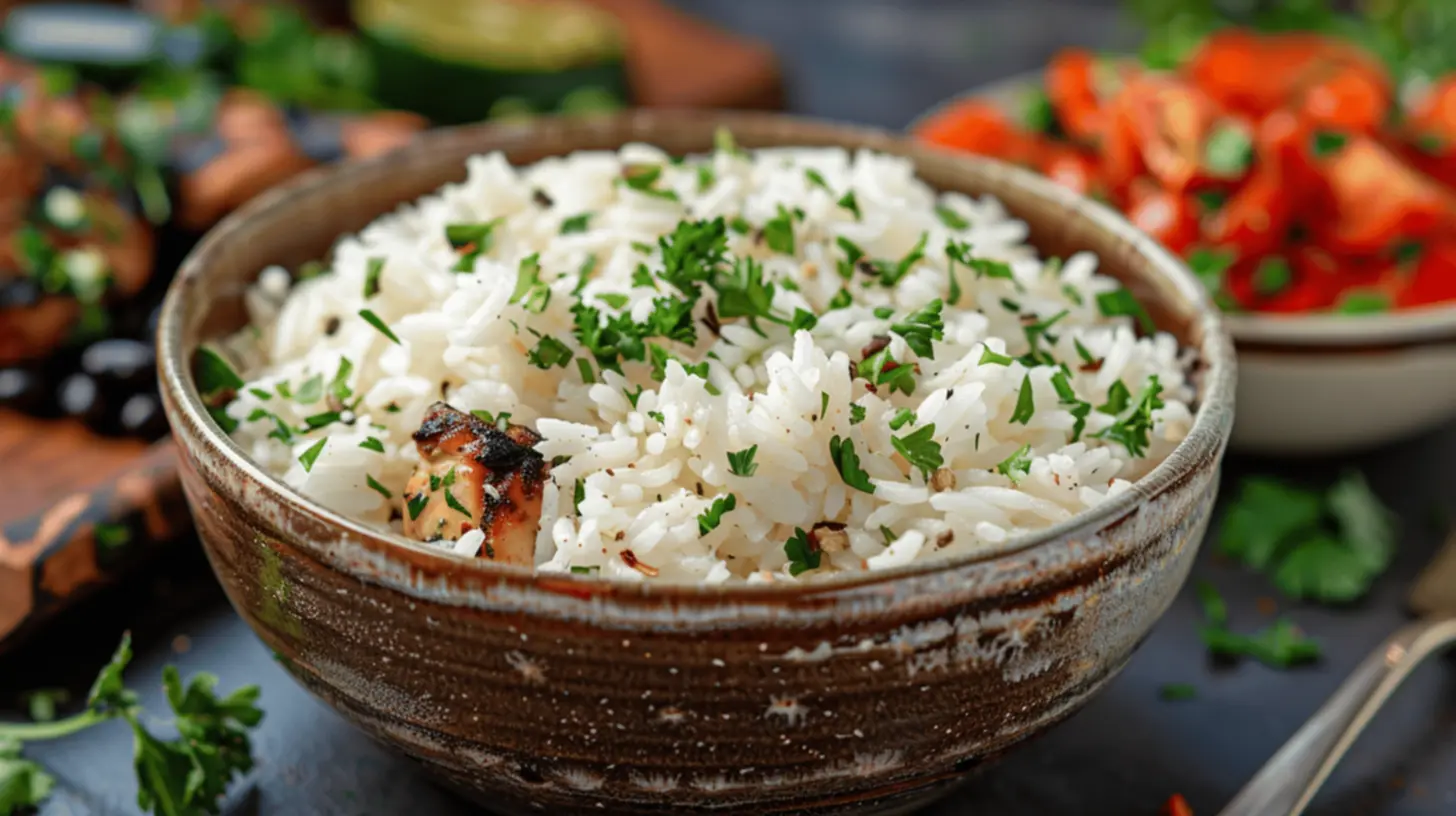 Arroz cozido na panela