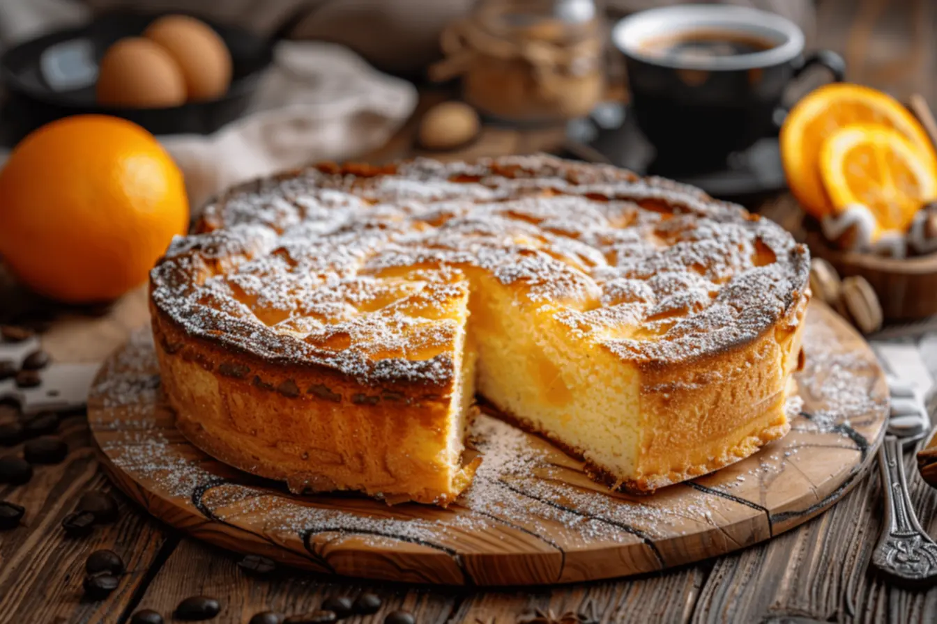 Bolo de fubá lindo saindo do forno