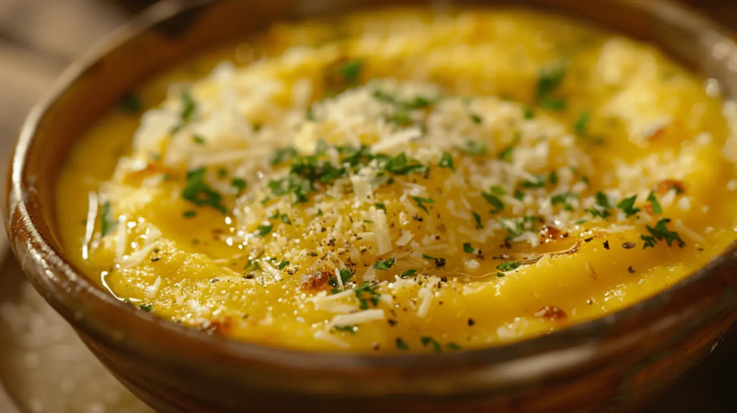 Polenta preparada com cuidado