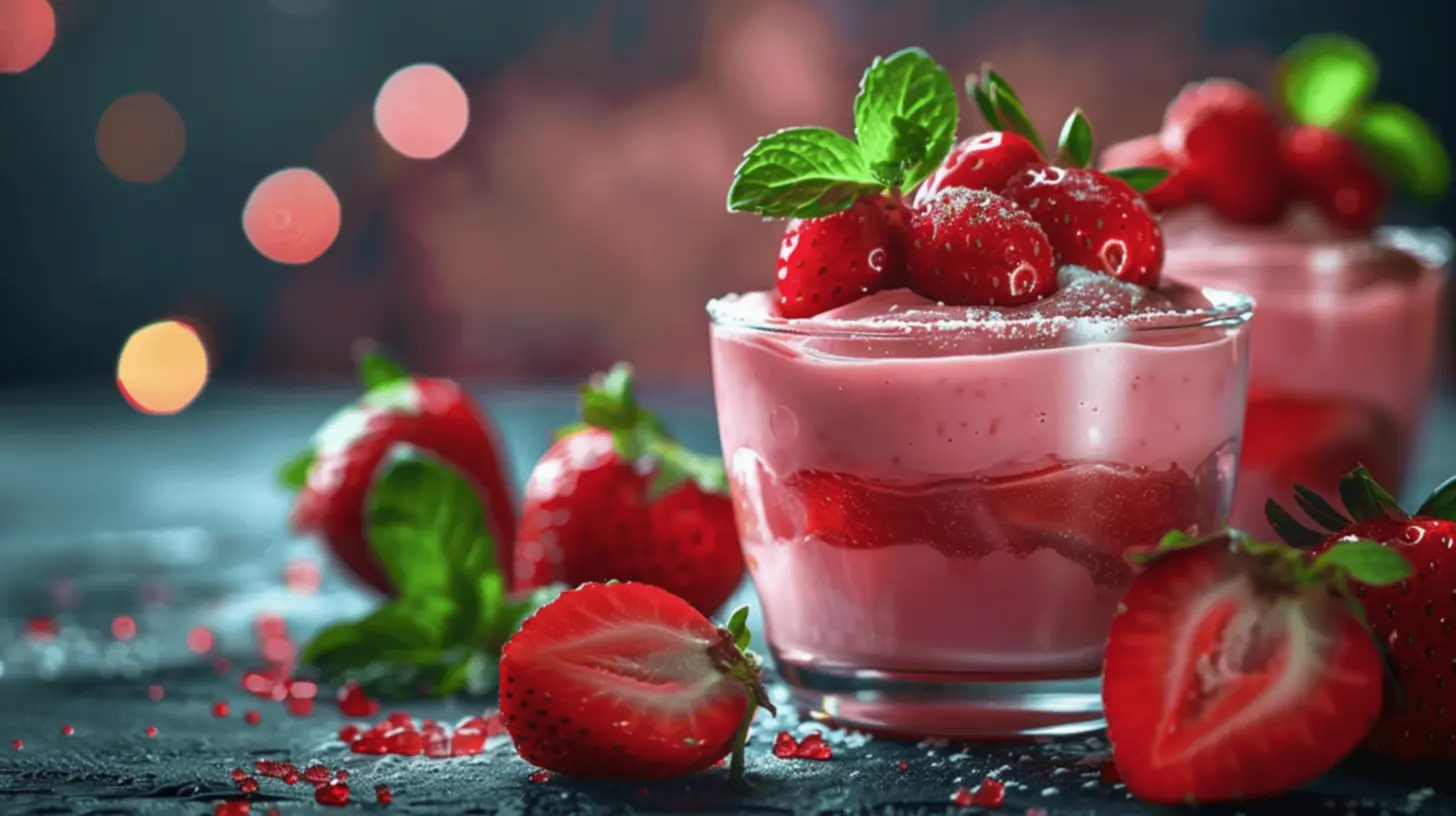 Preparar mousse de morango