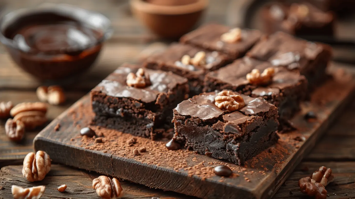 Brownie tradicional saindo do forno