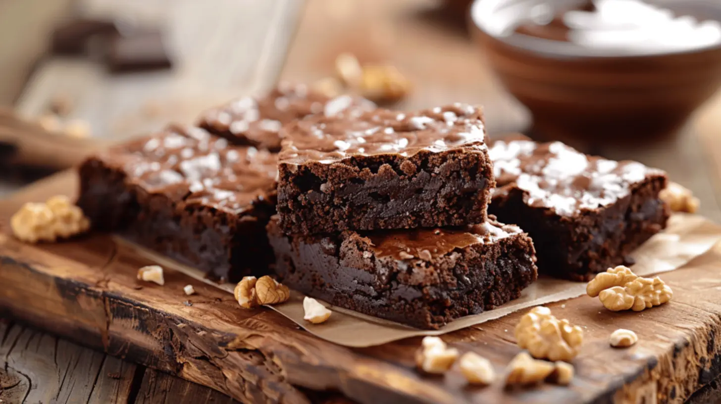 Brownie com sorvete e frutas
