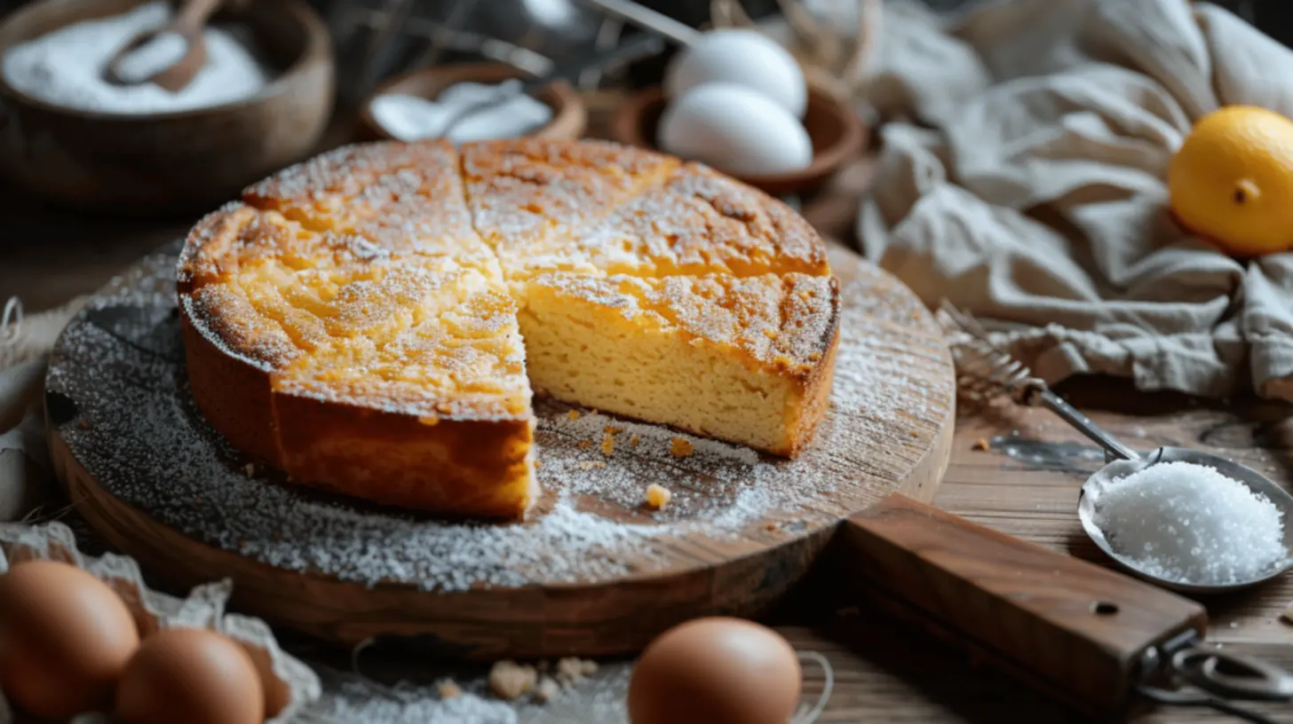 Bolo de fubá fresquinho saindo do forno