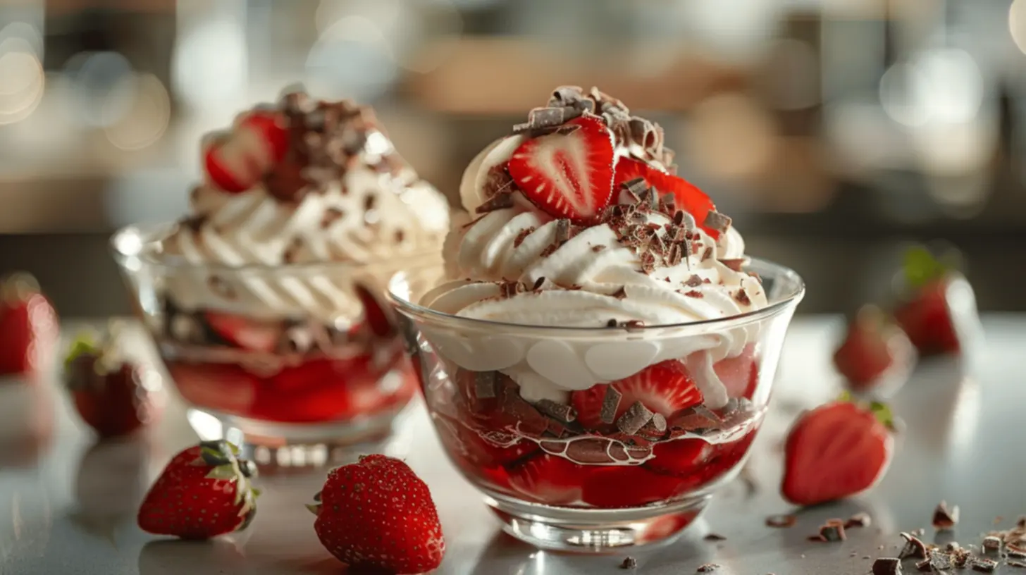 Gelatina com creme de leite decorada