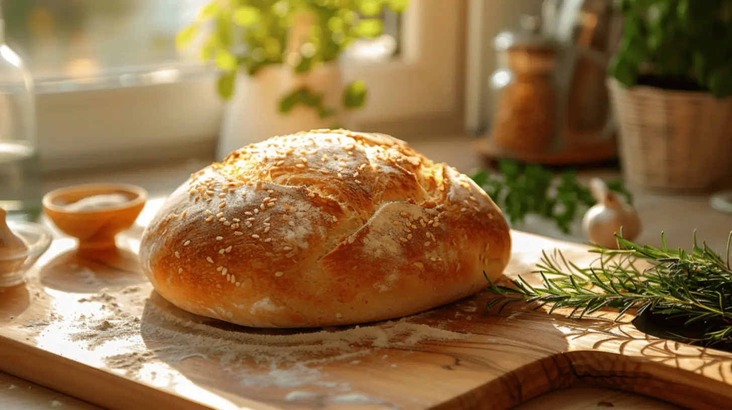 Pão caseiro com manteiga