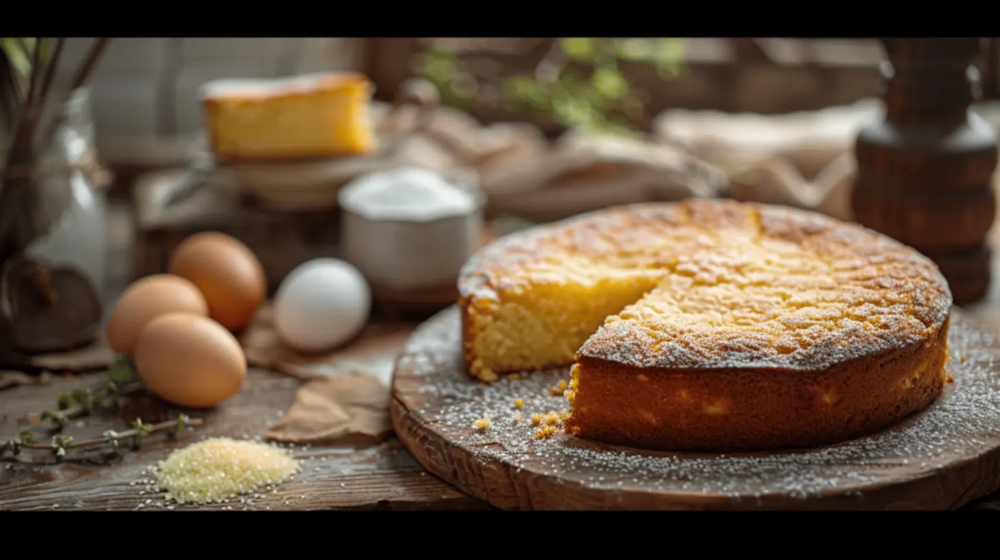 Imagem de bolo de fubá fresco e delicioso