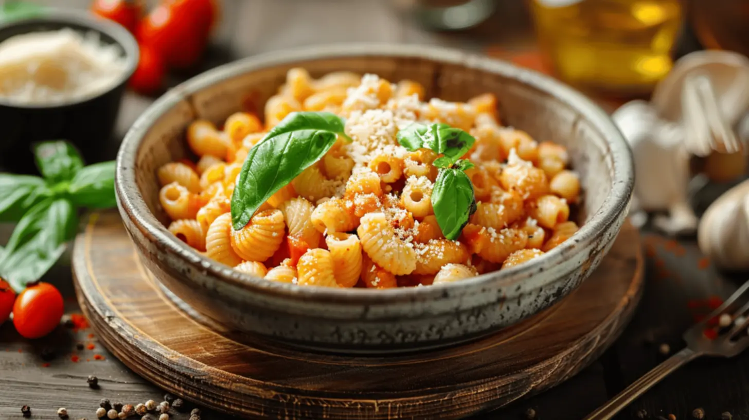 Macarronada pronta para ser servida