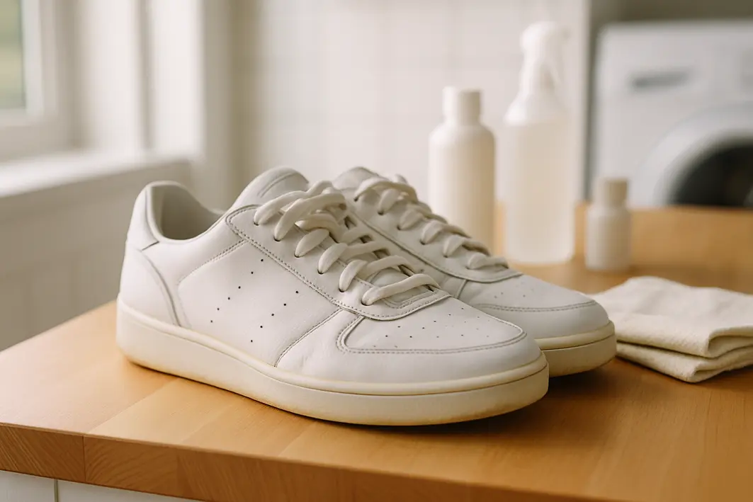 O tênis branco voltou a dominar os looks do dia a dia e quase ninguém percebeu Por que o tênis branco amarela e como evitar o problema