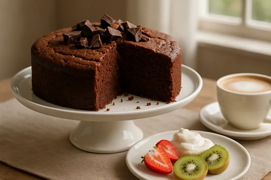 Bolo de chocolate sem glúten prático e úmido para o dia a dia Bolo de chocolate sem glúten prático e úmido para o dia a dia