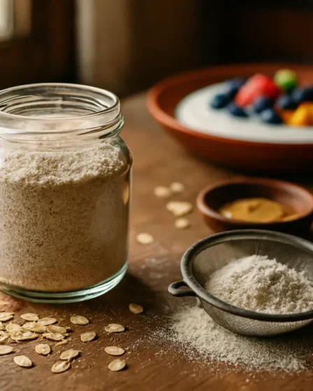 Farinha de aveia caseira rápida e fácil para receitas Farinha de aveia caseira rápida e fácil para receitas