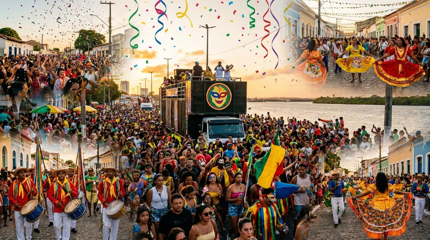 Carnaval em Sergipe 2026: programação completa com Bloco Rasgadinho e atrações em Aracaju e cidades do interior Imagem representando o Carnaval Sergipe 2026: programação, blocos e atrações em Aracaju e interior