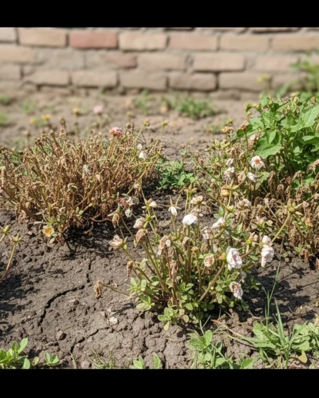 5 Erros Comuns na Rega da Portulaca Que Matam a Intensidade das Flores e Deixam Seu Canteiro Apagado Capa horizontal 16:9 ilustrando os 5 erros comuns na rega da portulaca, criando um canteiro apagado e flores sem vida