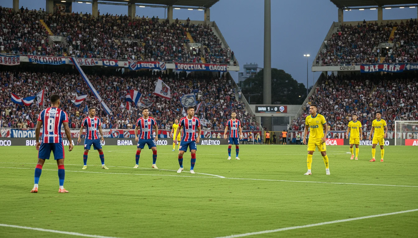 Bahia x Atlético de Alagoinhas: Veja a provável escalação do Tricolor Imagem de capa horizontal 16:9 representando Bahia x Atlético de Alagoinhas, destacando o confronto entre os times.