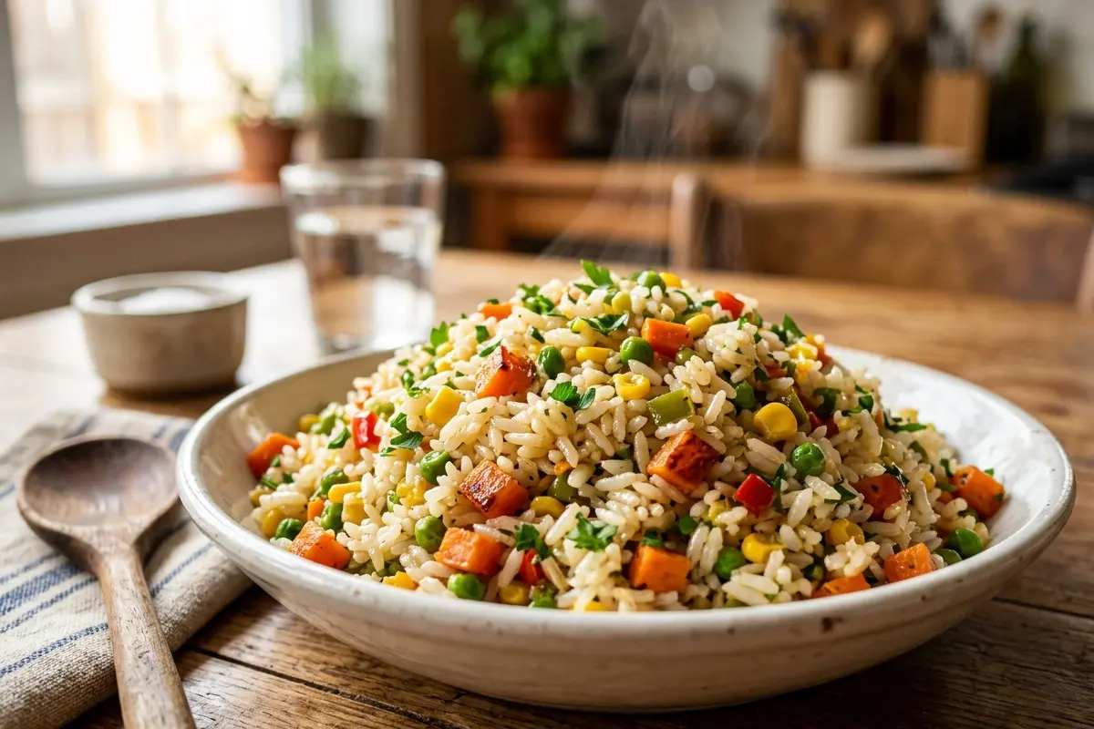 Arroz à grega simples com milho e cenoura truque da vovó para ficar soltinho Arroz à grega simples com milho e cenoura truque da vovó para ficar soltinho