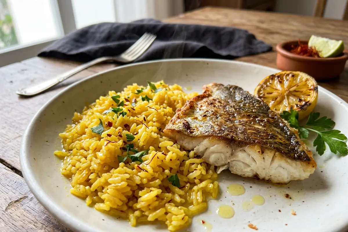 Arroz de açafrão para acompanhar peixe sem erro com pau de canela Arroz de açafrão para acompanhar peixe sem erro com pau de canela