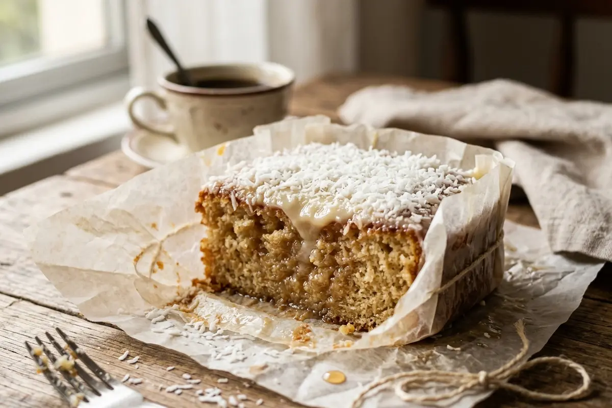 Bolo gelado de coco embrulhado o truque da avó para ficar suculento e sem erro Bolo gelado de coco embrulhado o truque da avó para ficar suculento e sem erro