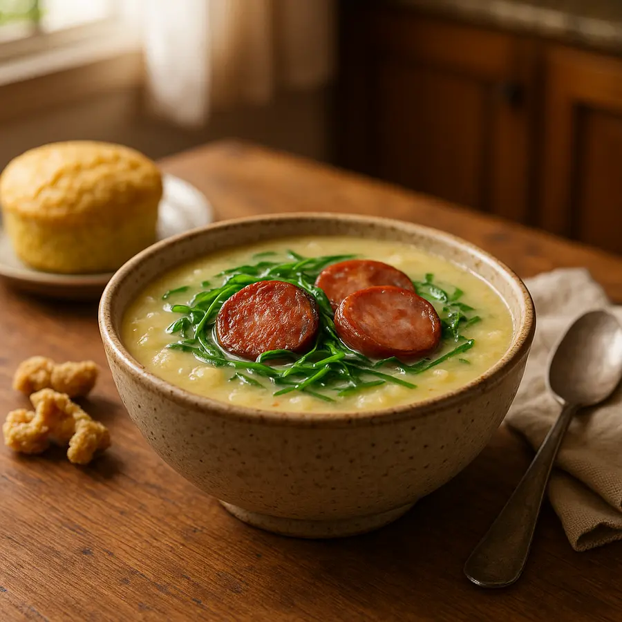 Caldo verde com paio: a receita que é um abraço nos dias frios Caldo verde com paio: a receita que é um abraço nos dias frios