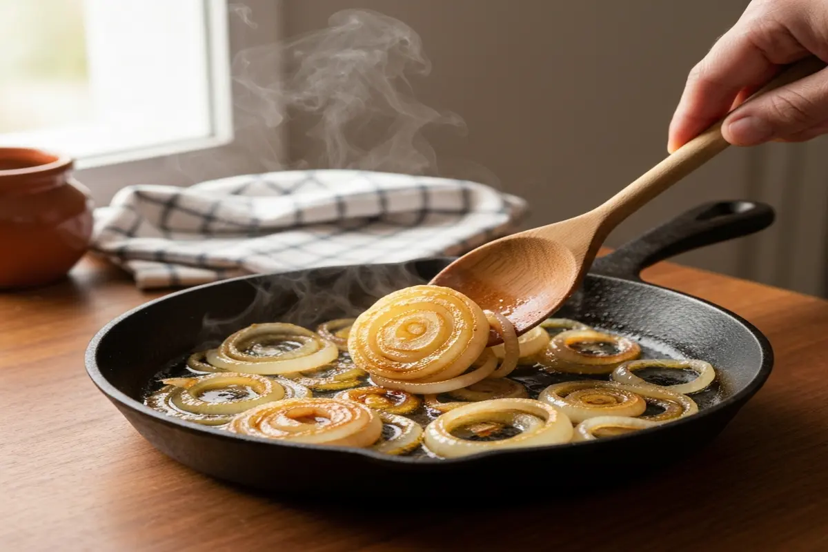 Cebola caramelizada sem açúcar: o acompanhamento perfeito para hambúrguer Cebola caramelizada sem açúcar: o acompanhamento perfeito para hambúrguer