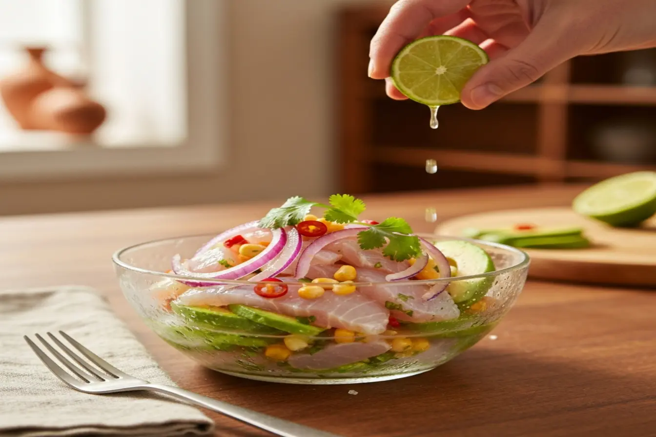 Ceviche de tilápia clássico: a entrada leve e chique para sua recepção Ceviche de tilápia clássico: a entrada leve e chique para sua recepção