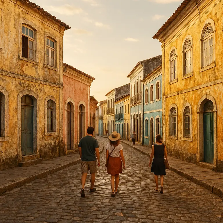 Vista panoramica da cidade historica com arquitetura colonial na Bahia