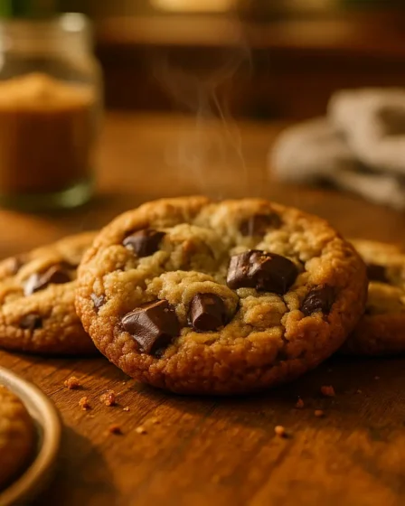 Cookies americanos com gotas de chocolate: macios por dentro e crocantes Cookies americanos com gotas de chocolate: macios por dentro e crocantes