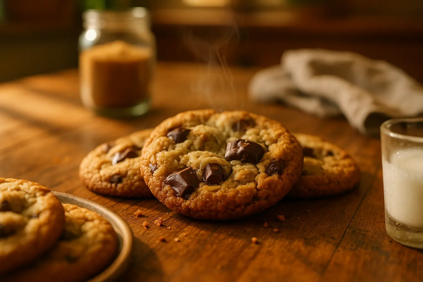 Cookies americanos com gotas de chocolate: macios por dentro e crocantes Cookies americanos com gotas de chocolate: macios por dentro e crocantes