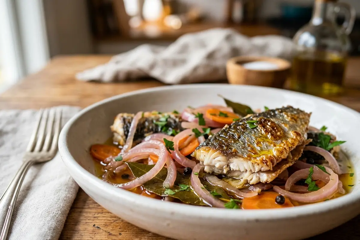 Escabeche de sardinha simples com um truque para durar 15 dias na geladeira Escabeche de sardinha simples com um truque para durar 15 dias na geladeira