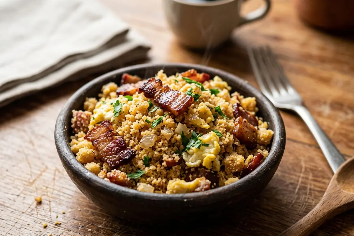 Farofa de ovo com bacon: segredo do bacon crocante para farofa úmida sem erro Farofa de ovo com bacon: segredo do bacon crocante para farofa úmida sem erro