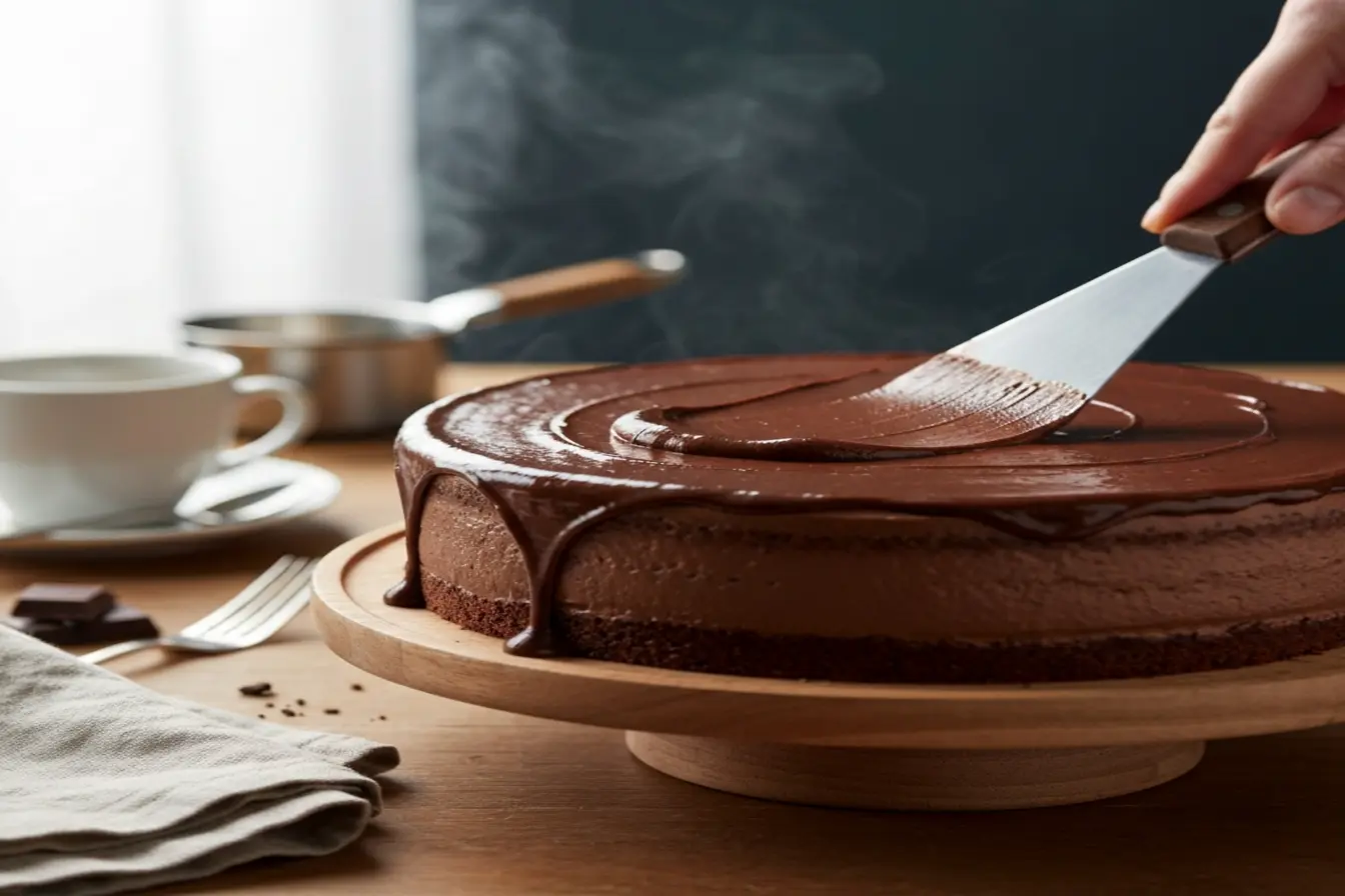 Ganache de chocolate brilhante: o ponto certo para cobrir qualquer bolo Ganache de chocolate brilhante: o ponto certo para cobrir qualquer bolo