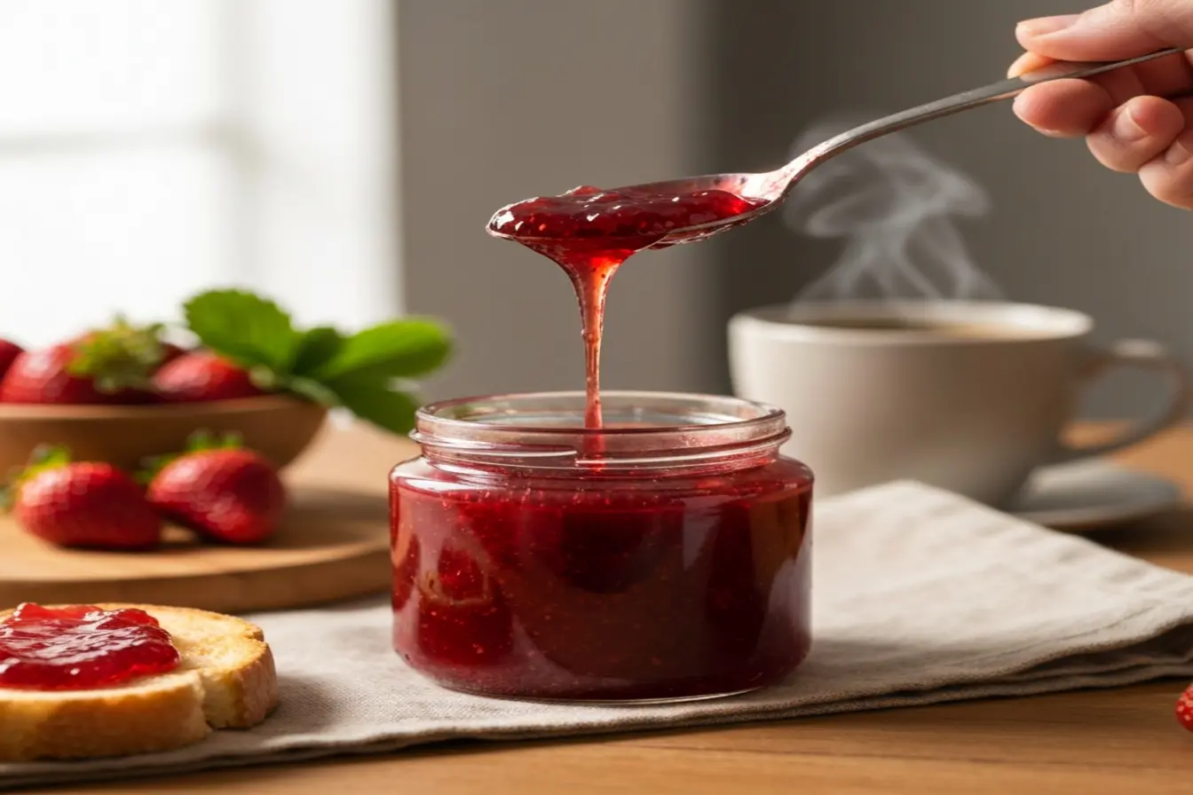 Geleia de morango com apenas 2 ingredientes: sem conservantes Geleia de morango com apenas 2 ingredientes: sem conservantes