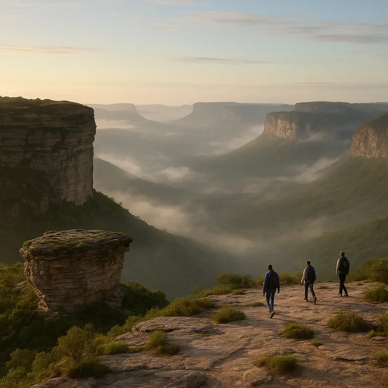 Vista panorâmica de mirante famoso na Bahia com vegetação e mar ao fundo