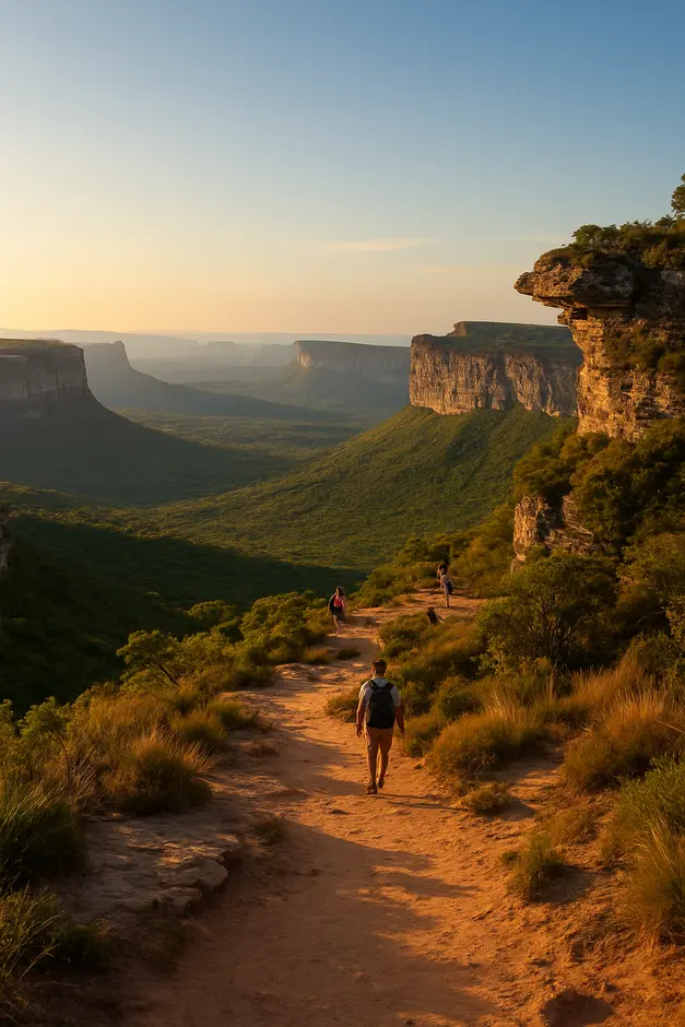 Mirante natural no topo do Morro do Pai Inácio com vista panorâmica para vales e formações rochosas na Chapada Diamantina