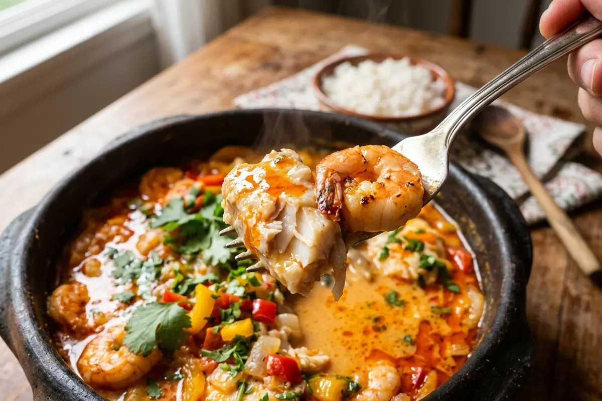 Moqueca baiana de peixe e camarão segredos do dendê legítimo e leite de coco Moqueca baiana de peixe e camarão segredos do dendê legítimo e leite de coco