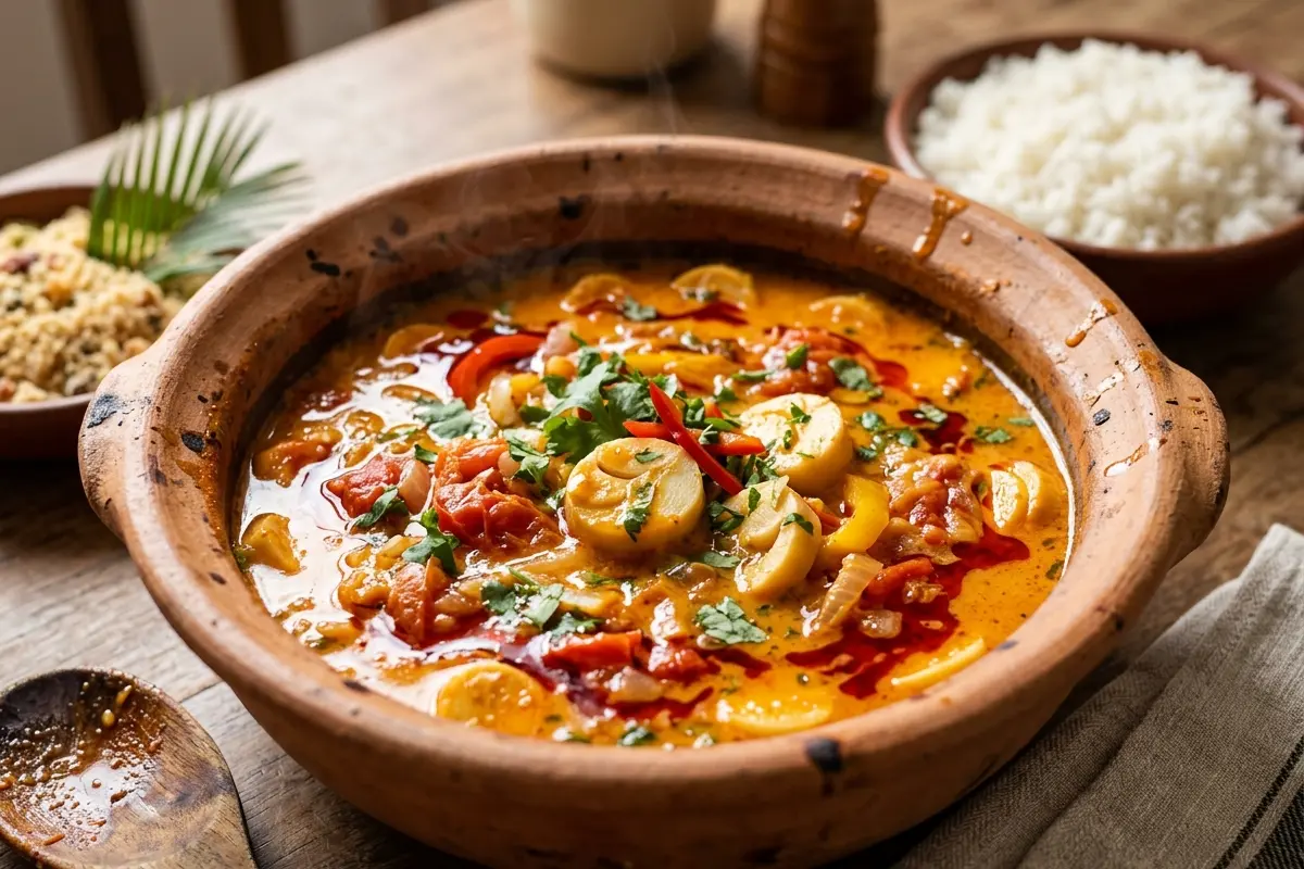 Moqueca de palmito (opção barata) truque de família para ficar suculenta Moqueca de palmito (opção barata) truque de família para ficar suculenta