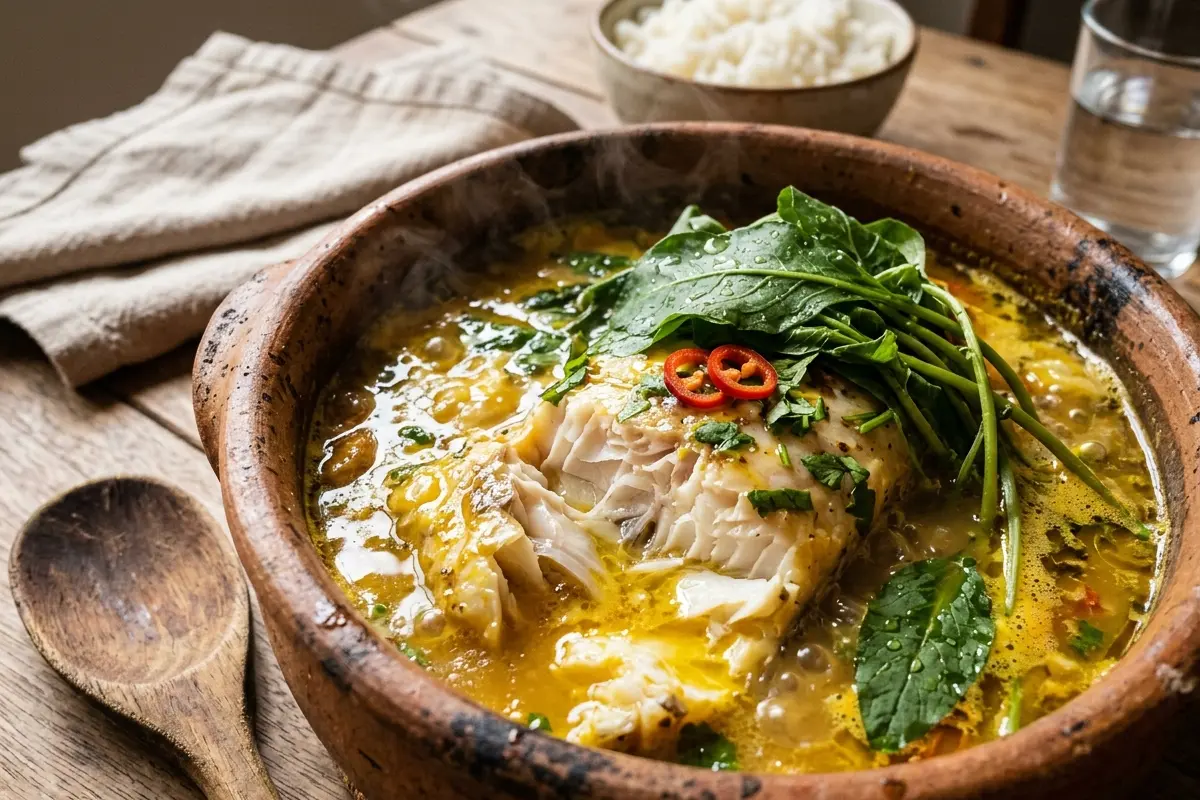 Moqueca paraense de peixe branco sem erro com tucupi marcante e jambu que treme Moqueca paraense de peixe branco sem erro com tucupi marcante e jambu que treme